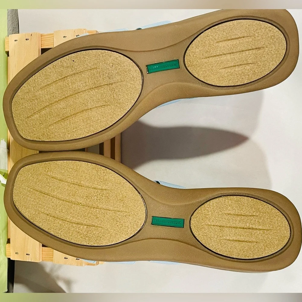 💥3/$50 Grasshoppers “Amelia III” Women's Blue Chambray Fabric Slingback Sandals